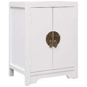Bedside Cabinet White Paulownia Wood