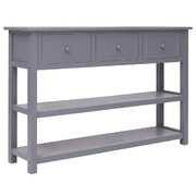Sideboard Wood 3 Drawers Grey