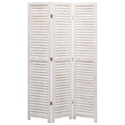 3-Panel Room Divider White 105x165 cm Wood