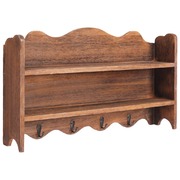 Wall Mounted wood Coat Rack Brown