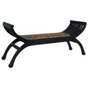 Bench 120 cm Dark Brown Abaca