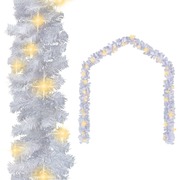 Christmas Garland with LED Lights 5 m White