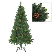 Artificial Christmas Tree with Pine Cones Green
