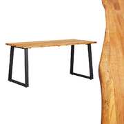 Dining Table Natural 160x80x75 cm Solid Oak Wood