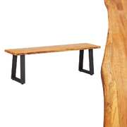 Bench 140 cm Natural Solid Oak Wood