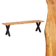 Bench 160 cm Natural Solid Oak Wood