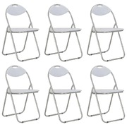 Folding Dining Chairs 6 pcs White