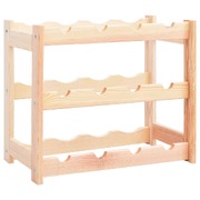 Wine Rack for 12 Bottles Solid Wood Pine