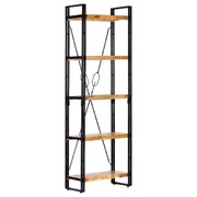 5-Tier Bookcase  Solid Mango Wood