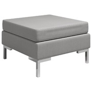 Sectional Footrest with Cushion Farbic Grey