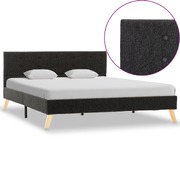 Bed Frame Blue Fabric 137x187 cm
