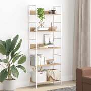 5-Tier Bookshelf Oak Steel Frame 158.5cm | EXTG