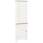 Corner Cabinet Solid Oak & White Wood