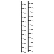 Wall-mounted Wine Rack for 24 Bottles Black Iron