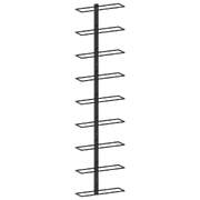 289561 Wall-mounted Wine Rack for 9 Bottles Black Iron