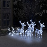 Reindeers & Sleigh Christmas Decoration  Acrylic