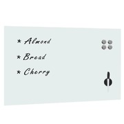 Wall Mounted Magnetic Whiteboard Tempered Glass 