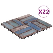 Decking Tiles 22 pcs 30x30 cm Solid Reclaimed Wood