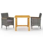 Elegant 3 Piece Garden Dining Set Relaxing Seating Outdoor Living 