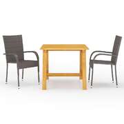 Space Saving 3 Piece Garden Dining Set Indoor Outdoor Use Essentials 