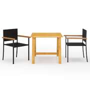 Modern 3 Piece Garden Dining Set Relaxing Seating Garden Leisure 