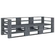 Minimalist Garden Pallet Sofa Grey 3 Relaxing Seating Modern Living 