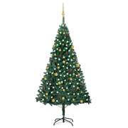Artificial Christmas Tree with LEDs&Ball Set-Green