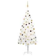 Artificial Christmas Tree with LEDs&Ball Set White 