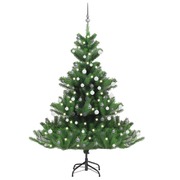 Nordmann Fir Artificial Christmas Tree LED&Ball Set-Green