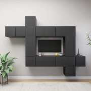 10 Piece TV Cabinet Set Engineered Wood