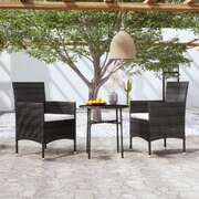 Decorative 3 Piece Garden Dining Set Daily Living Essential Boho 