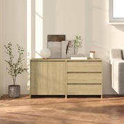 2 Piece Sideboard Sonoma Engineered Wood