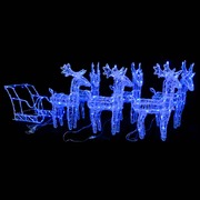 Reindeers& Sleigh Christmas Decoration 320 LEDs Acrylic