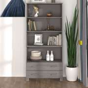 Stylish and Functional: Highboard in Solid Wood Pine with Light Grey