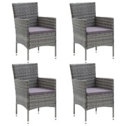 Garden Dining Chairs 4 pcs Poly Rattan
