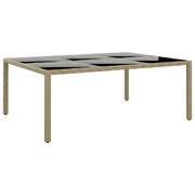Premium Garden Table 200x150x75 cm Tempered Living Space Upgrade Boho 