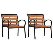 Comfortable Garden Chairs 2 pcs Steel Living Space Upgrade Garden Leisure 