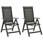 Functional Folding Garden Chairs 2 pcs Indoor Outdoor Use Home Comfort 