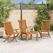 Contemporary Garden Chairs 3 pcs Solid Patio Setup Patio Relax 