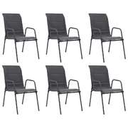 Versatile Stackable Garden Chairs 6 pcs Outdoor Retreat Modern Living 