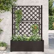 Garden Planter with Trellis PP Anthracite