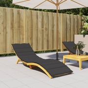 Sun Lounger Cushion Black Oxford Fabric