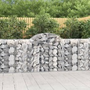 Elevate Your Landscape: Trio of Galvanized Iron Arched Gabion Baskets