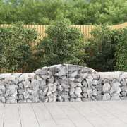 Galvanised Arched Gabion Baskets: A Duo of Elegance