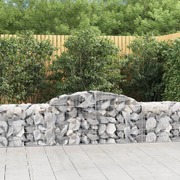 Galvanised Arched Gabion Baskets: A Duo of Elegance