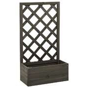 Garden Trellis Planter Grey Solid Firwood