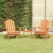 3-Piece Adirondack Garden Lounge Set in Solid Acacia Wood