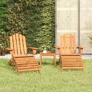 3-Piece Adirondack Garden Lounge Set in Solid Acacia