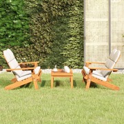 3-Piece Adirondack Garden Lounge in Solid Acacia