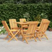 Elegant : 7-Piece Solid Teak Wood Garden Dining Set